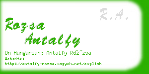 rozsa antalfy business card